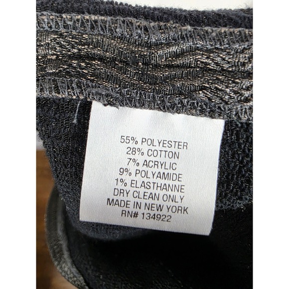 Emerson Fry New York Textured Geometric Racerback Shift Dress Black Tan Size 10 - Picture 7 of 7